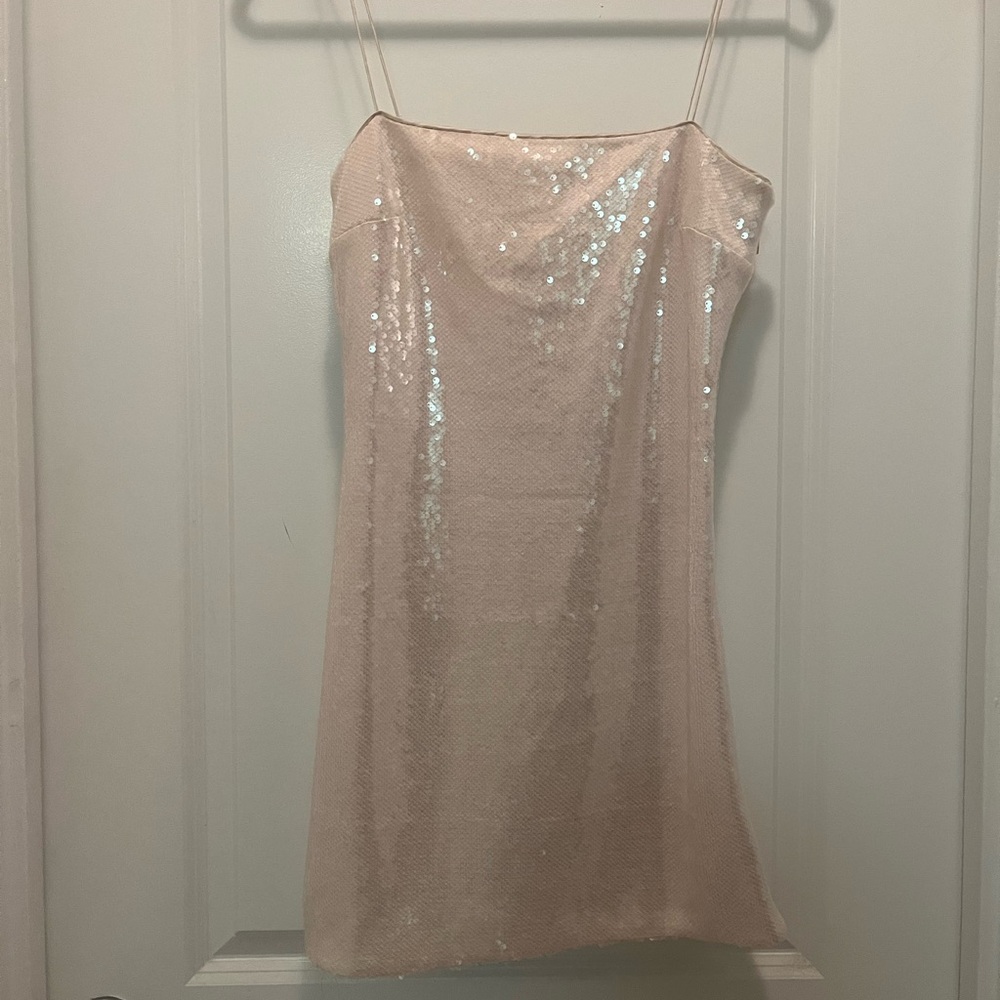 Cinq a Sept Sequin Spaghetti Strap Dress